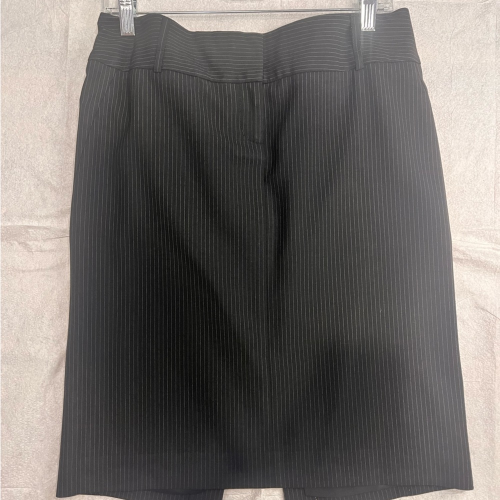 Express Design Studio Striped Black Pencil Skirt